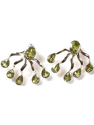 Faceted Peridot Earrings