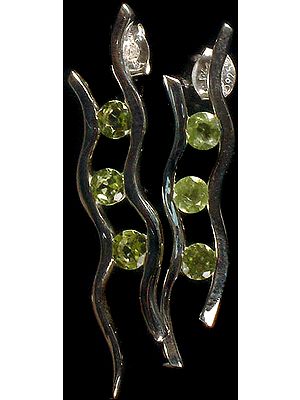 Faceted Peridot Earrings