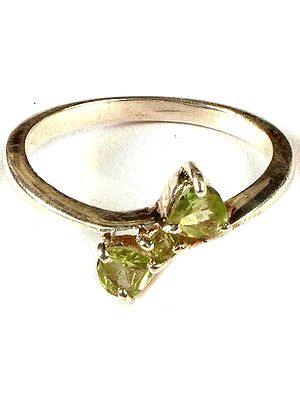 Faceted Peridot Ring