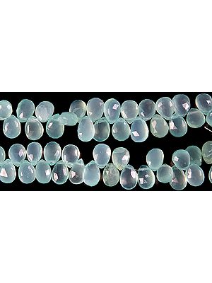 Faceted Peru Chalcedony Briolette