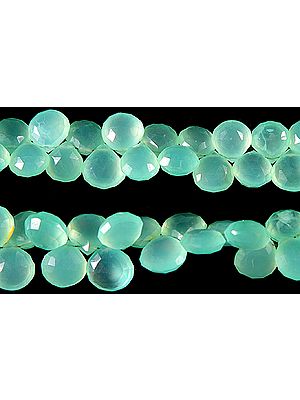 Faceted Peru Chalcedony Briolette