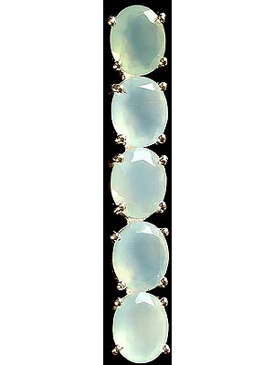 Faceted Peru Chalcedony Pendant
