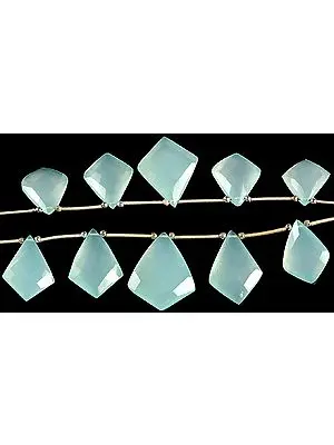 Faceted Peru Chalcedony Shapes