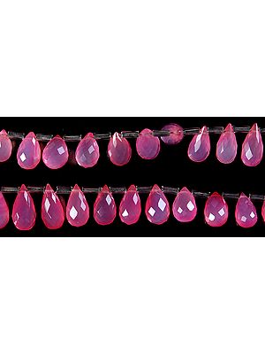 Faceted Pink Chalcedony Drops