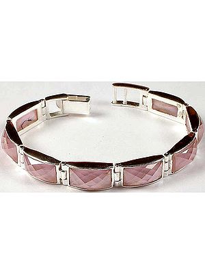 Faceted Pink Cubic Zirconia Bracelet