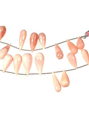 Faceted Pink Opal Drops