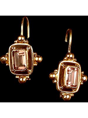 Faceted Pink Tourmaline Earrings