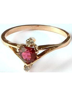 Faceted Pink Tourmaline Ring
