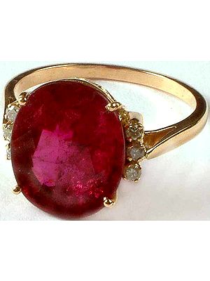 Faceted Pink Tourmaline Ring