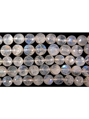 Faceted Rainbow Moonstone Balls