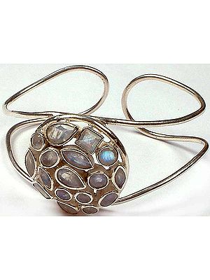 Faceted Rainbow Moonstone Bracelet