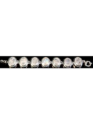 Faceted Rainbow Moonstone Bracelet