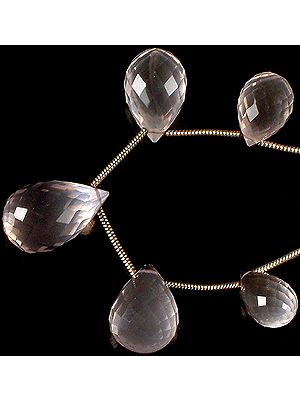 Faceted Rose Quartz Drops