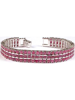 Faceted Ruby Bracelet