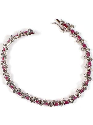 Faceted Ruby Bracelet