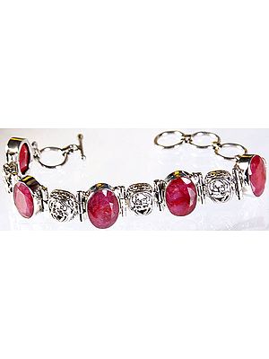 Faceted Ruby Bracelet