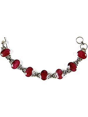 Faceted Ruby Bracelet
