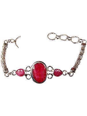 Faceted Ruby Bracelet