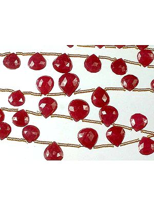 Faceted Ruby Briolette