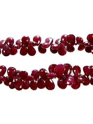 Faceted Ruby Briolette