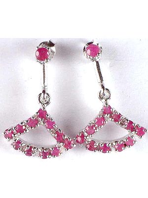 Faceted Ruby Earrings