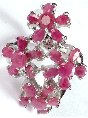 Faceted Ruby Marvel Finger Ring