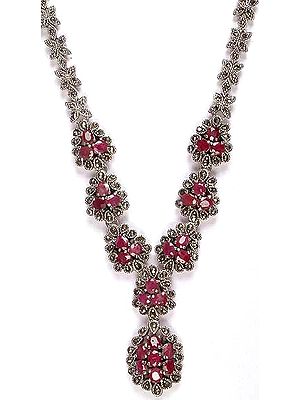 Faceted Ruby Necklace