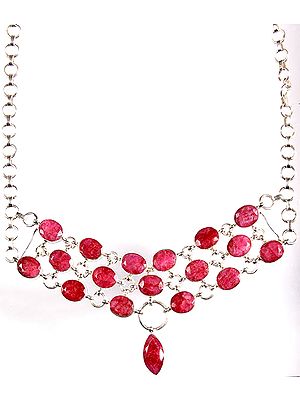 Faceted Ruby Necklace
