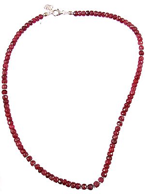 Faceted Ruby Necklace