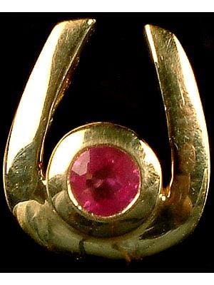 Faceted Ruby Pendant in 18 Karat Gold