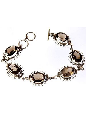 Faceted Smoky Quartz Bracelet