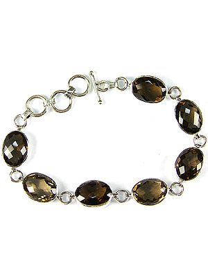 Faceted Smoky Quartz Bracelet