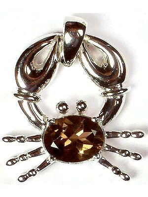 Faceted Smoky Quartz Crab
