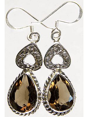Faceted Smoky Quartz Earrings
