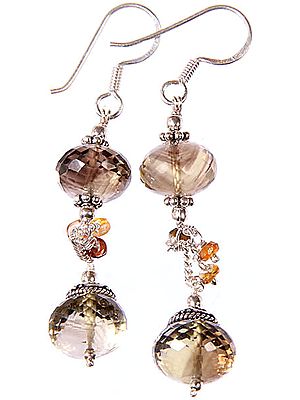 Faceted Smoky Quartz Earrings