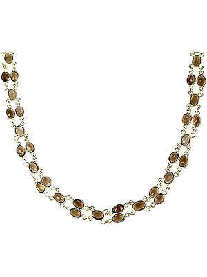Faceted Smoky Quartz Two Layer Necklace