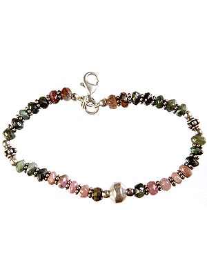 Faceted Tourmaline Beaded Bracelet