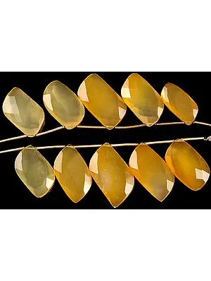 Faceted Yellow Chalcedony Shapes