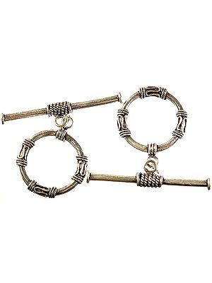 Filigree Toggle Lock with Knotted Rope (Price Per Piece)