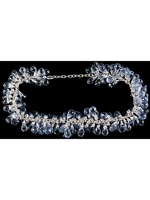 Fine Cut Blue Topaz Drops Bunch Bracelet