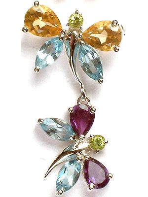 Fine Cut Gemstone Butterfly