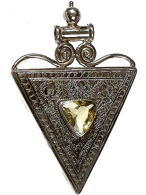 Fine Cut Lemon Topaz Yoni Pendant