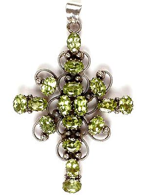 Fine Cut Peridot Cross