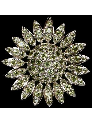 Fine Cut Peridot Flower