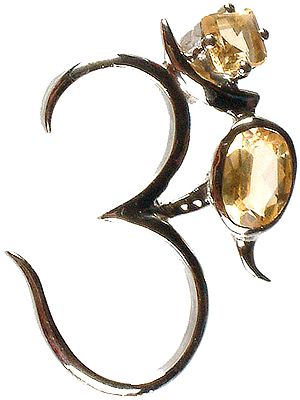 Fine Cut Twin Citrine Om (AUM) Pendant