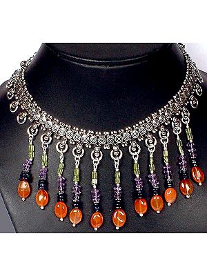 Four Color Gemstone Chandelier