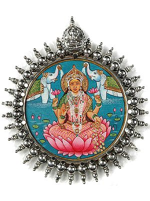 Gajalakshmi Circular Pendant