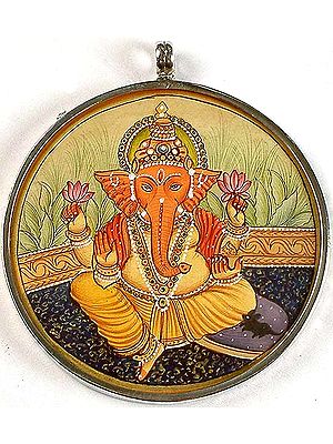 Ganesha & Tantric Form of Hanuman (Double-Sided Pendant)