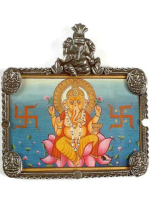 Ganesha Pendant With Hindu Swastika Symbol