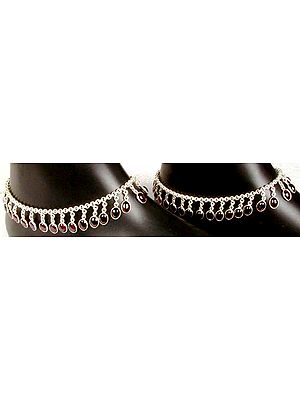 Garnet Anklets